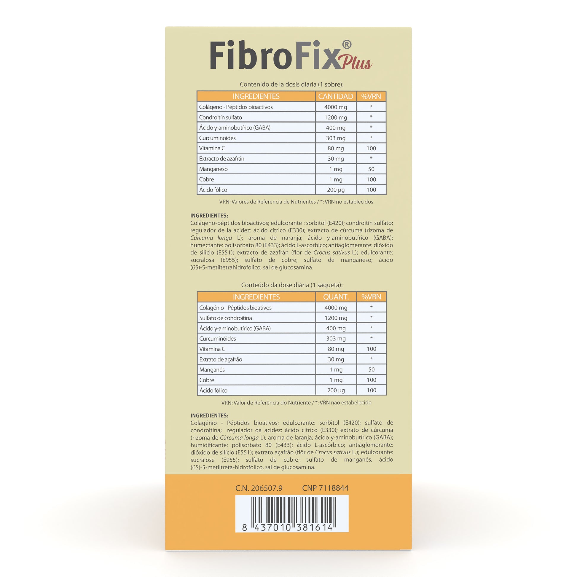 Ingredientes Fibrofix Plus dolor crónico